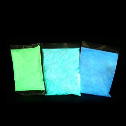 1g Glow in the Dark Fabric Paint(3 Pcs),polvere fluorescente, Reusable 15 Year Old Glow Powder, Safe Non-toxic Fluorescent, for Acrylic Paint, Halloween, Party Decoration Walls, T-shirts, Painting, F