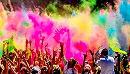 CraZeeColors (TM) Holi Color powder packets 50 pack of 100 grams each for Color wars, fundraising, fun runs, Summer camps, photography, gender reveal