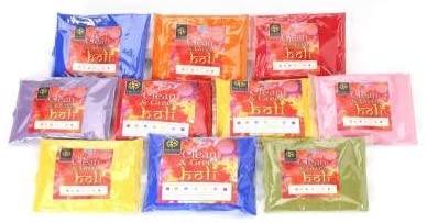 Holi Color Powder Pack of 10 (Red, Yellow, Green, Purple, Blue, Pink, Orange, 1 g)