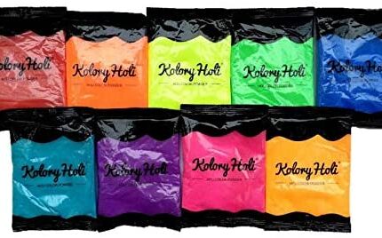 QLS Holi Colours Neon Holi Powder Festival Colour Powder in Various Colours 9 x 75 g